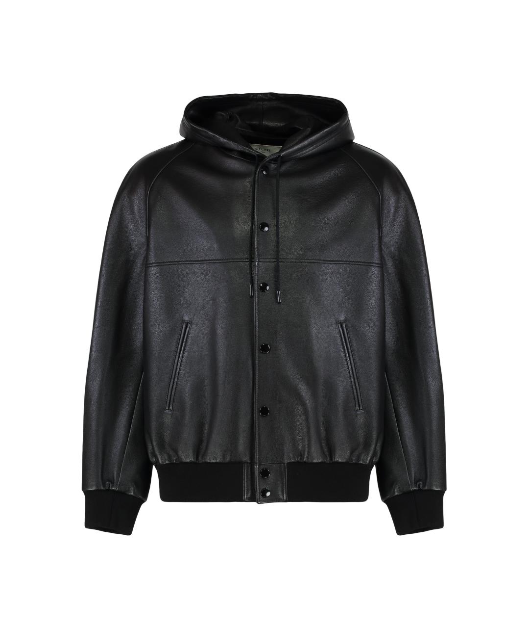 CELINE Черная кожаная куртка, фото 1