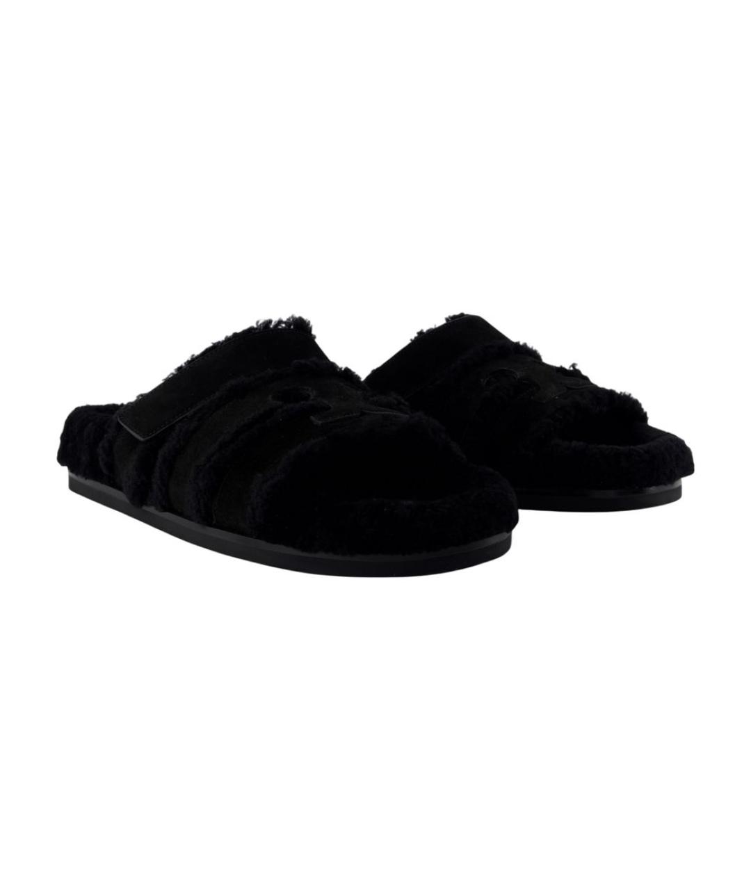TORY BURCH Черные замшевые шлепанцы, фото 2