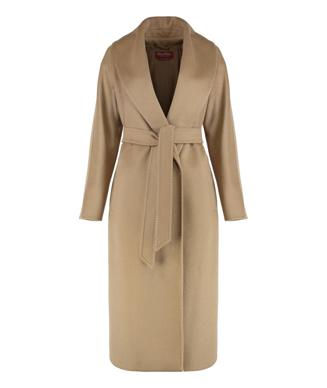 MAX MARA STUDIO Бежевое кашемировое пальто, фото 1