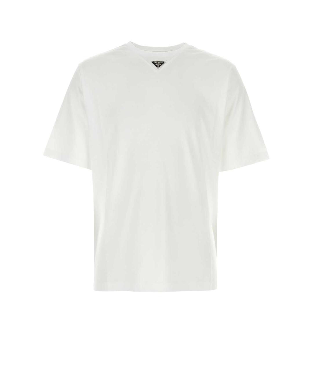 PRADA Белая хлопковая футболка, фото 1