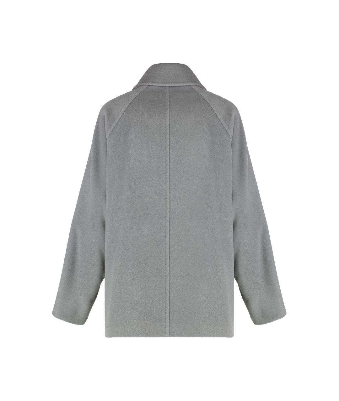 MAX MARA STUDIO Серое шерстяное пальто, фото 2