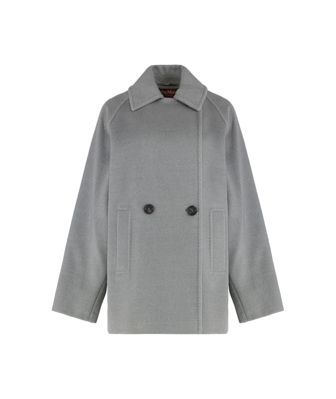 MAX MARA STUDIO Серое шерстяное пальто, фото 1
