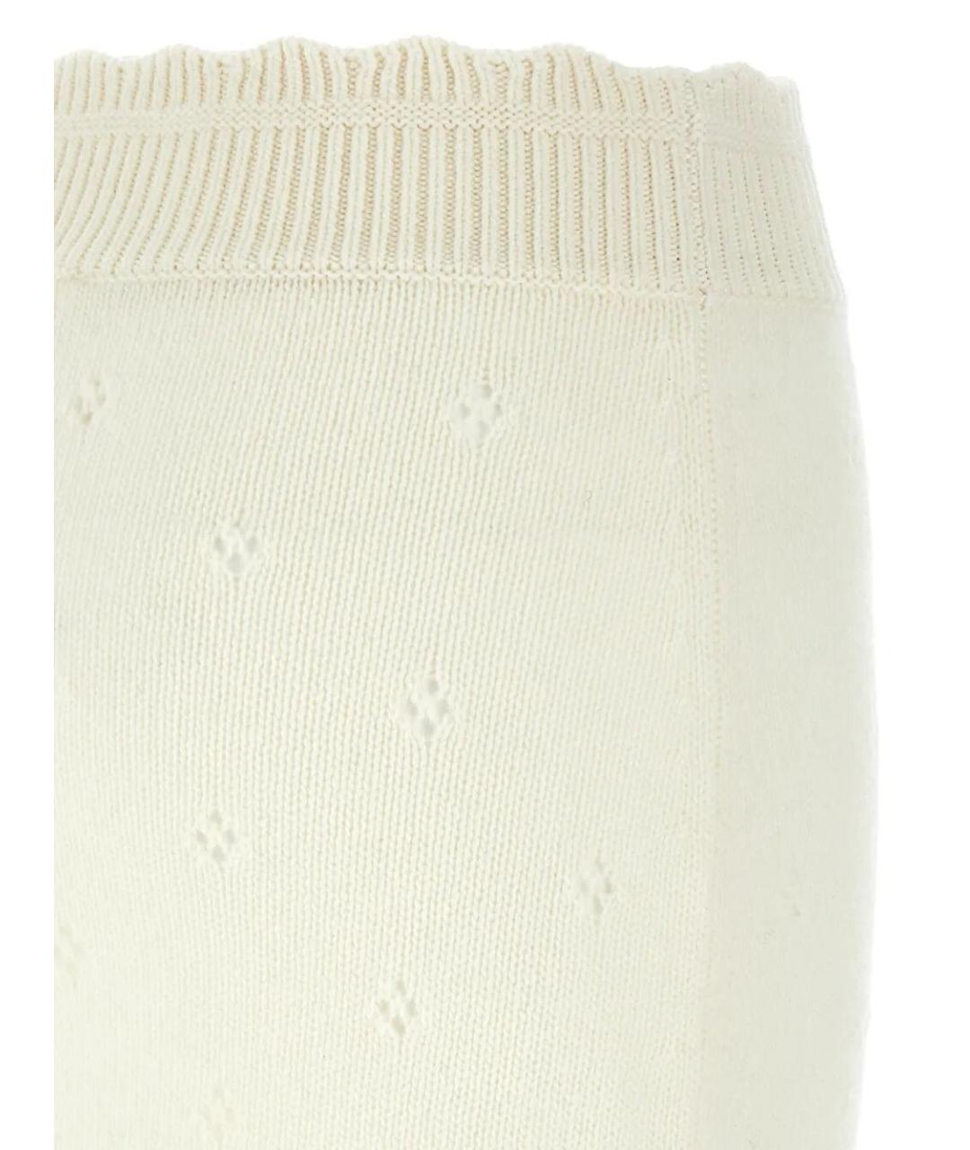 CHLOE Белая шерстяная юбка мини, фото 3