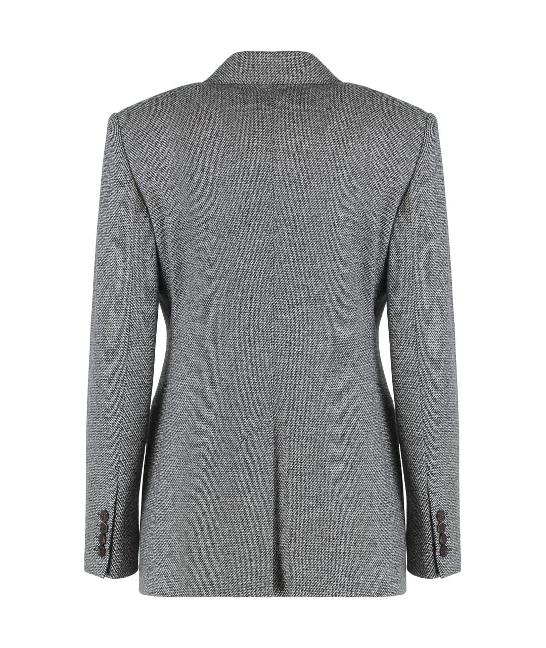 MAX MARA STUDIO Серый вискозный жакет/пиджак, фото 2