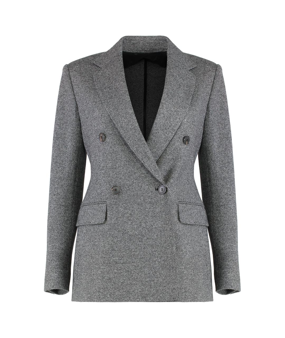 MAX MARA STUDIO Серый вискозный жакет/пиджак, фото 1