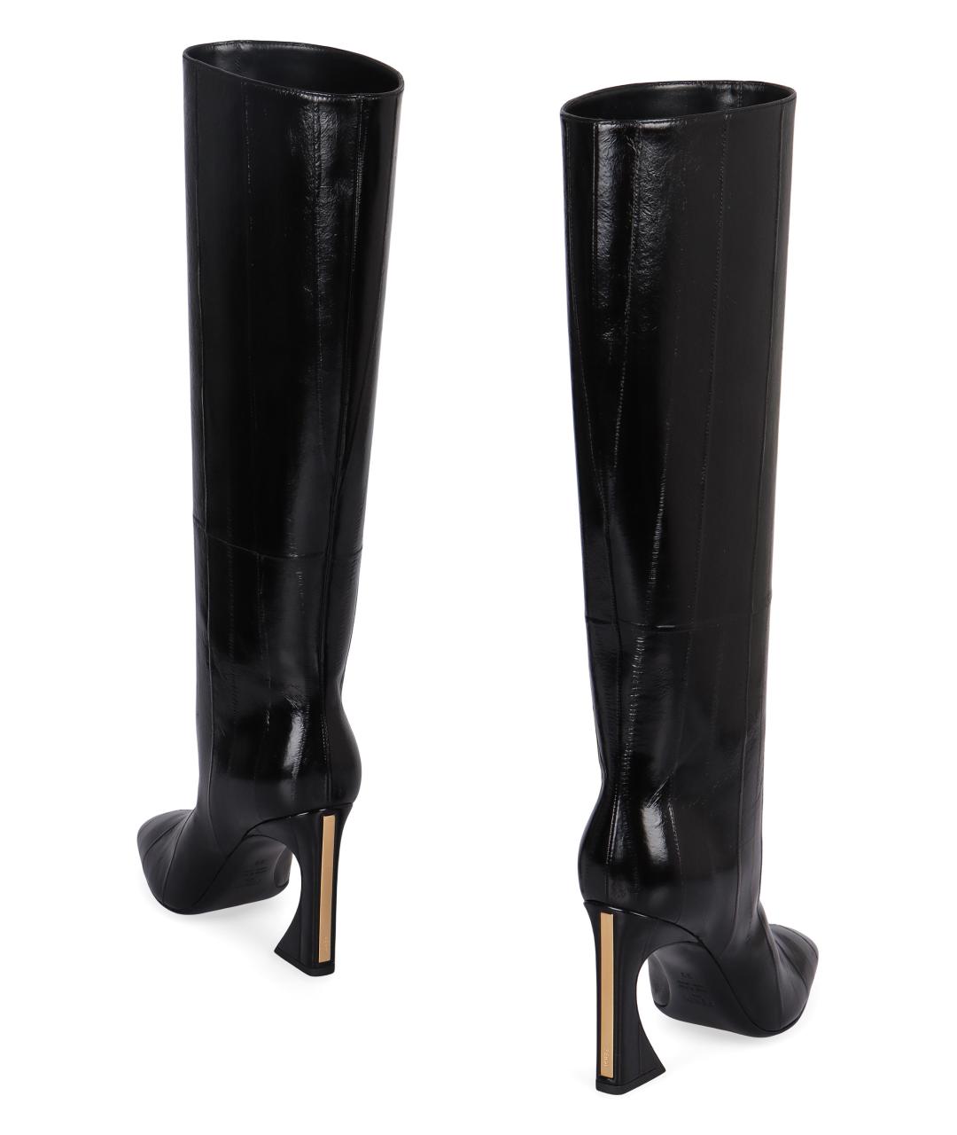 FENDI Черные кожаные сапоги, фото 4