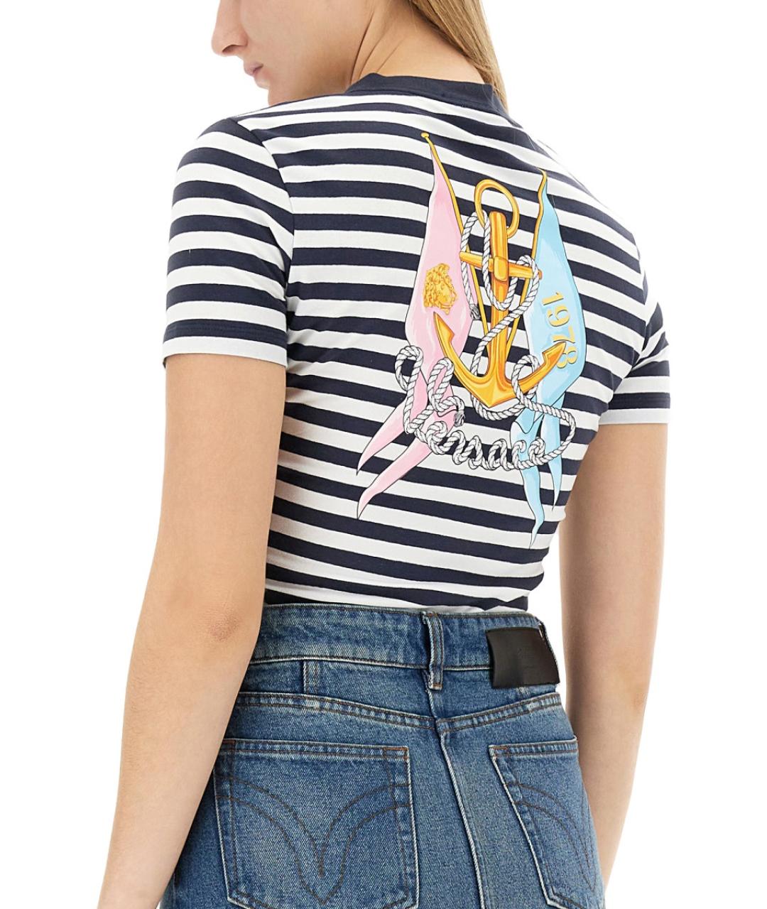 VERSACE Мульти хлопковая футболка, фото 5