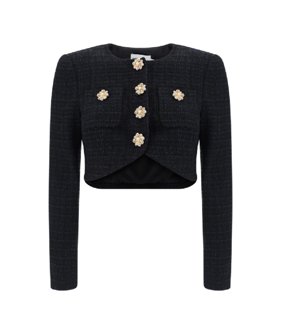 SELF-PORTRAIT Черный полиэстеровый жакет/пиджак, фото 1