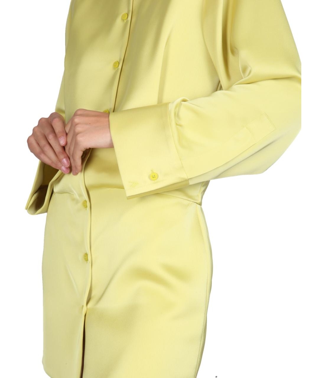 THE ATTICO Желтое полиэстеровое повседневное платье, фото 5