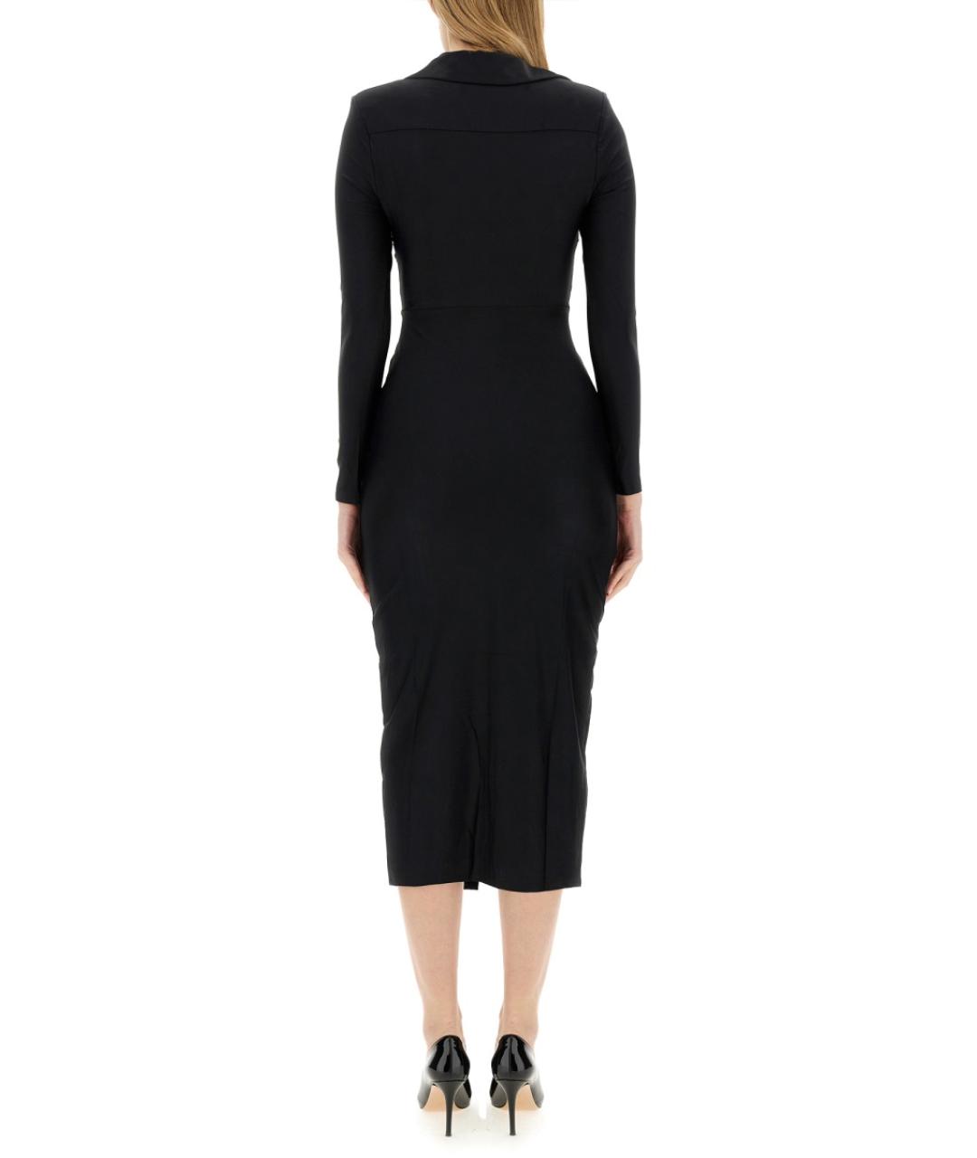 SELF-PORTRAIT Черное полиамидовое повседневное платье, фото 4