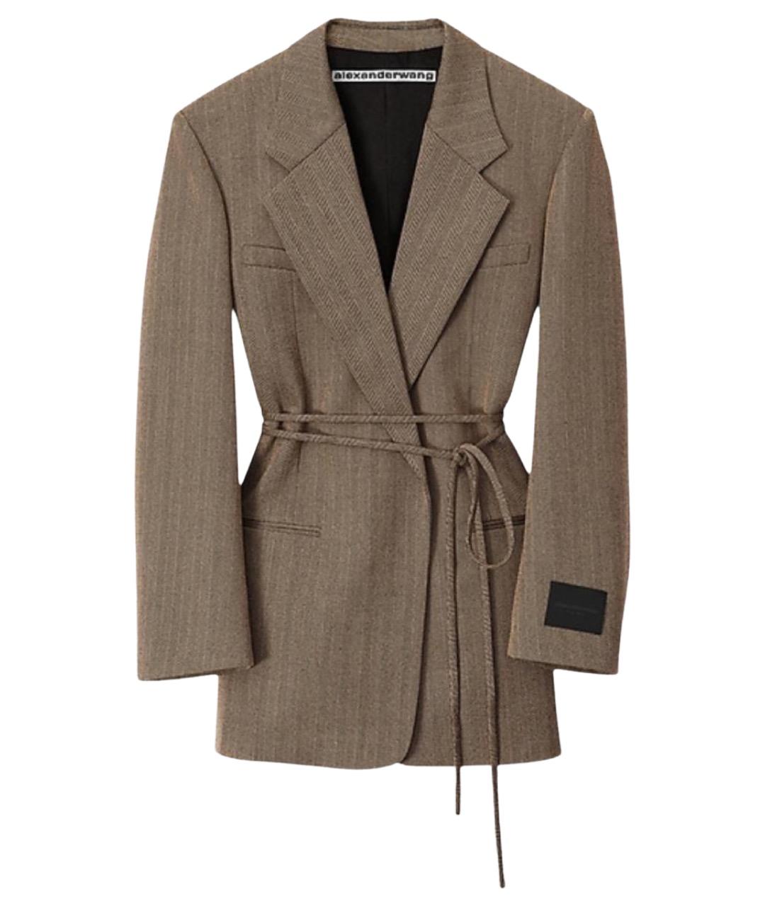 ALEXANDER WANG Коричневый шерстяной жакет/пиджак, фото 1