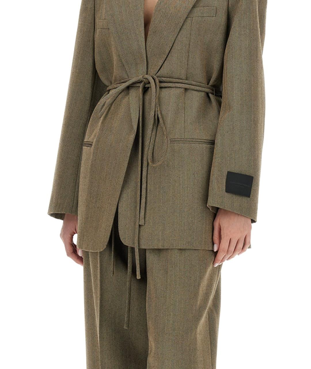 ALEXANDER WANG Коричневый шерстяной жакет/пиджак, фото 5