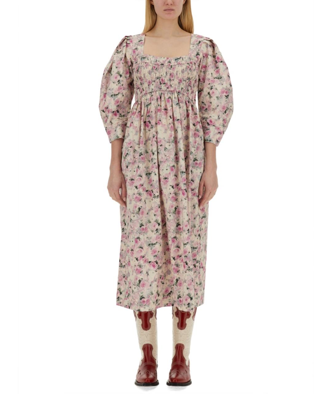 GANNI Мульти хлопковое повседневное платье, фото 3