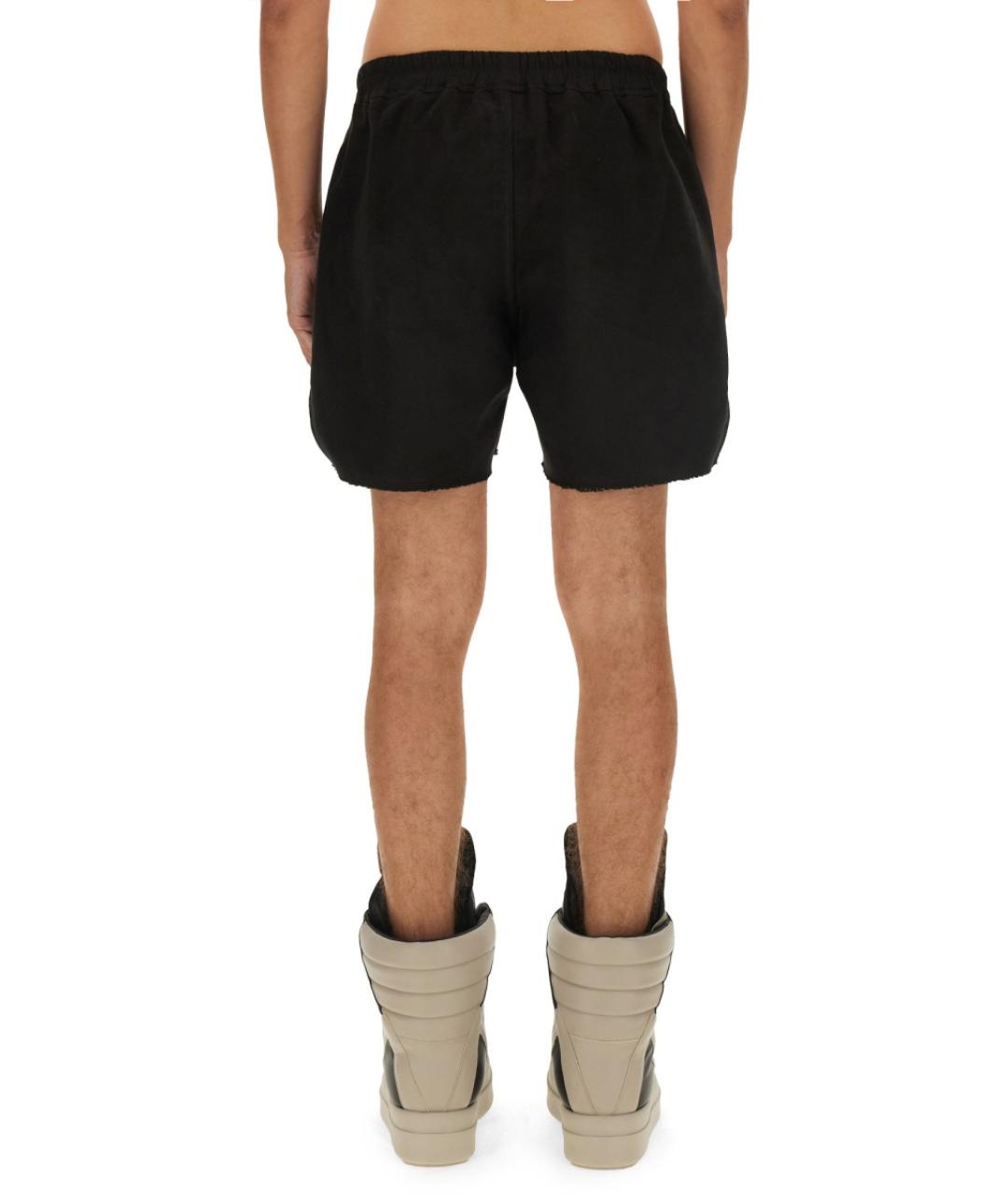 RICK OWENS Черные хлопковые шорты, фото 4