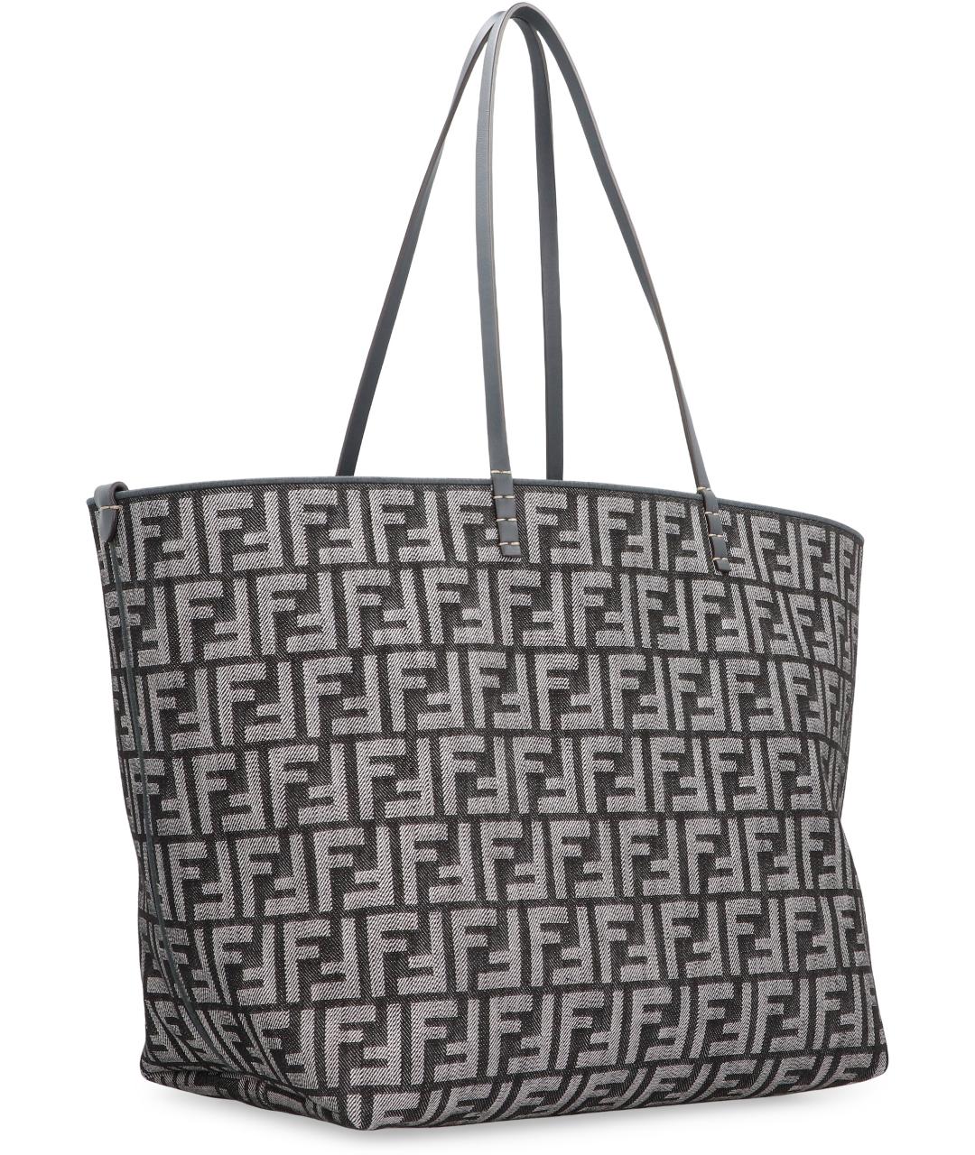 FENDI Синяя деним сумка тоут, фото 3