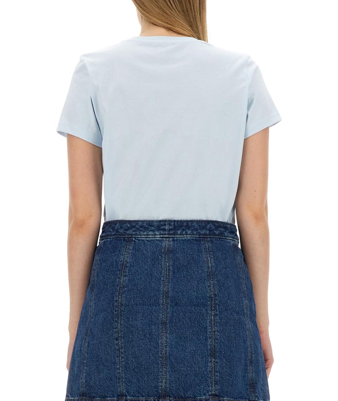 A.P.C. Голубая хлопковая футболка, фото 4