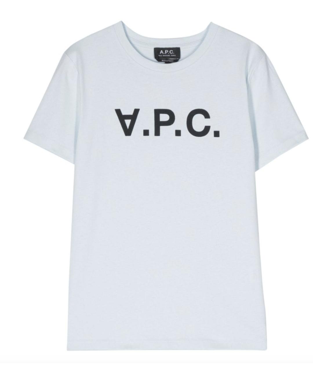 A.P.C. Голубая хлопковая футболка, фото 1