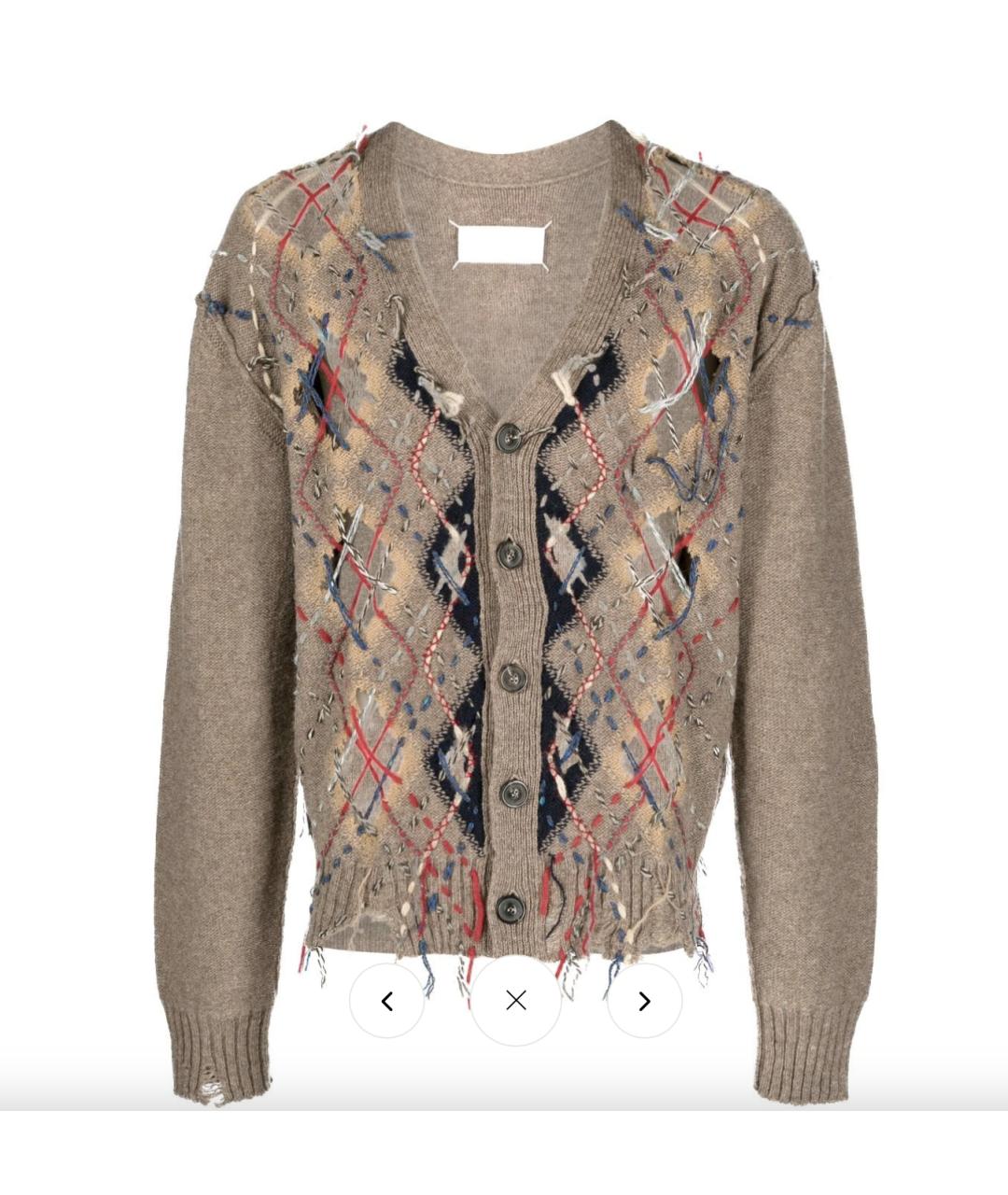 MAISON MARGIELA Коричневый шерстяной кардиган, фото 1