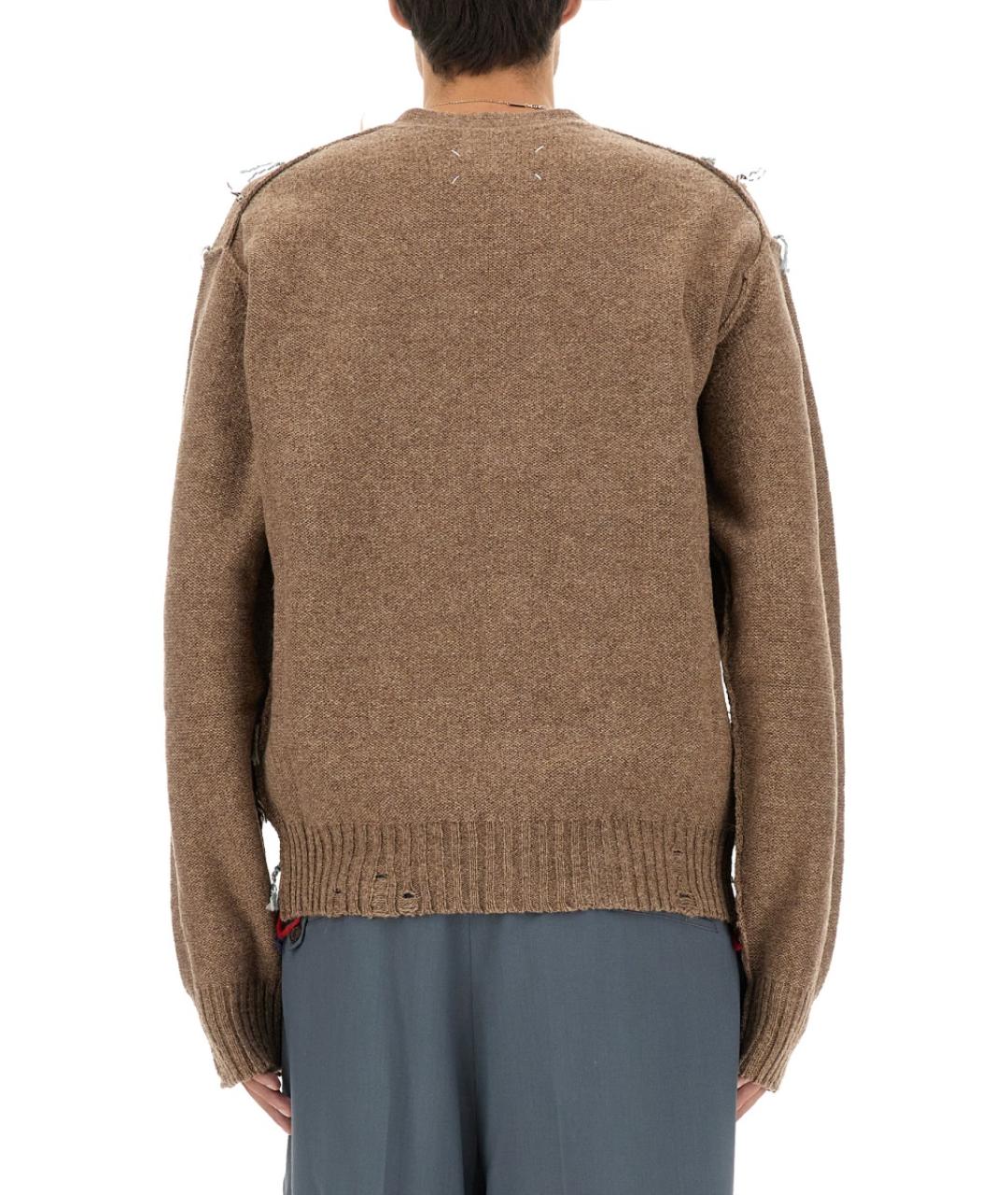 MAISON MARGIELA Коричневый шерстяной кардиган, фото 4