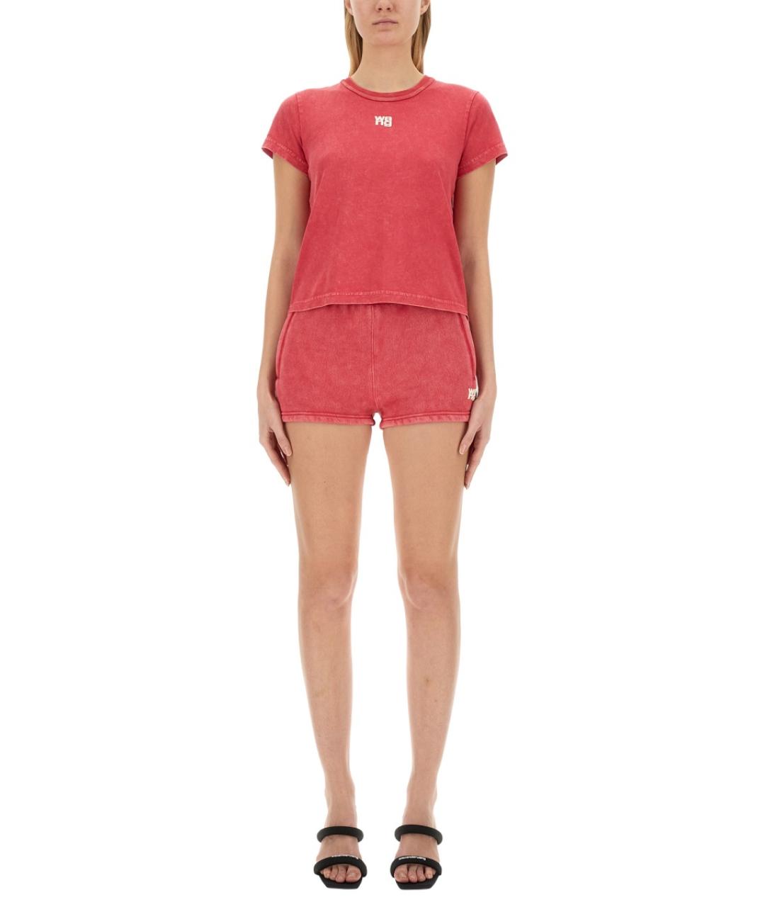 T BY ALEXANDER WANG Розовая хлопковая футболка, фото 2