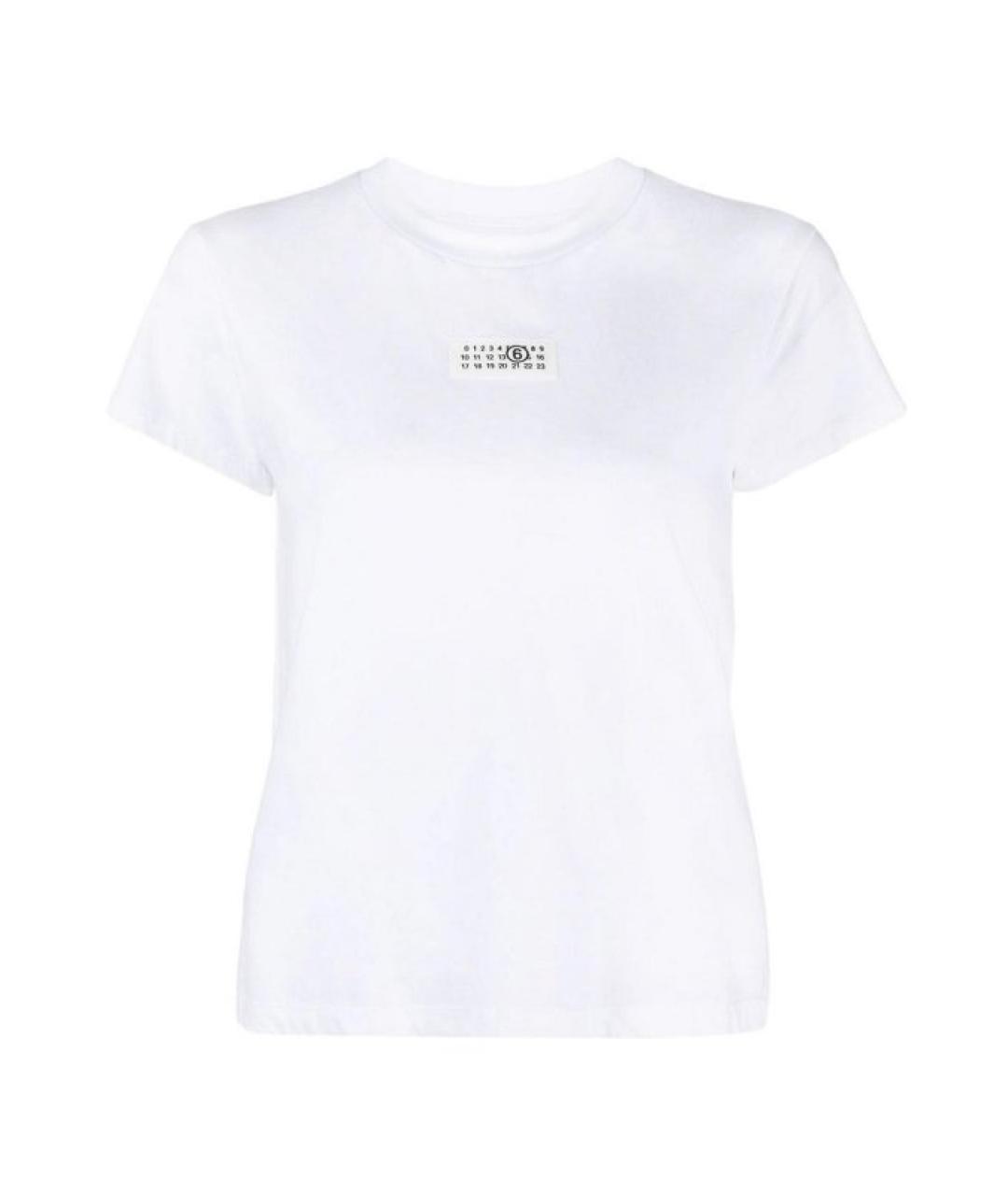 MM6 MAISON MARGIELA Белая хлопковая футболка, фото 1