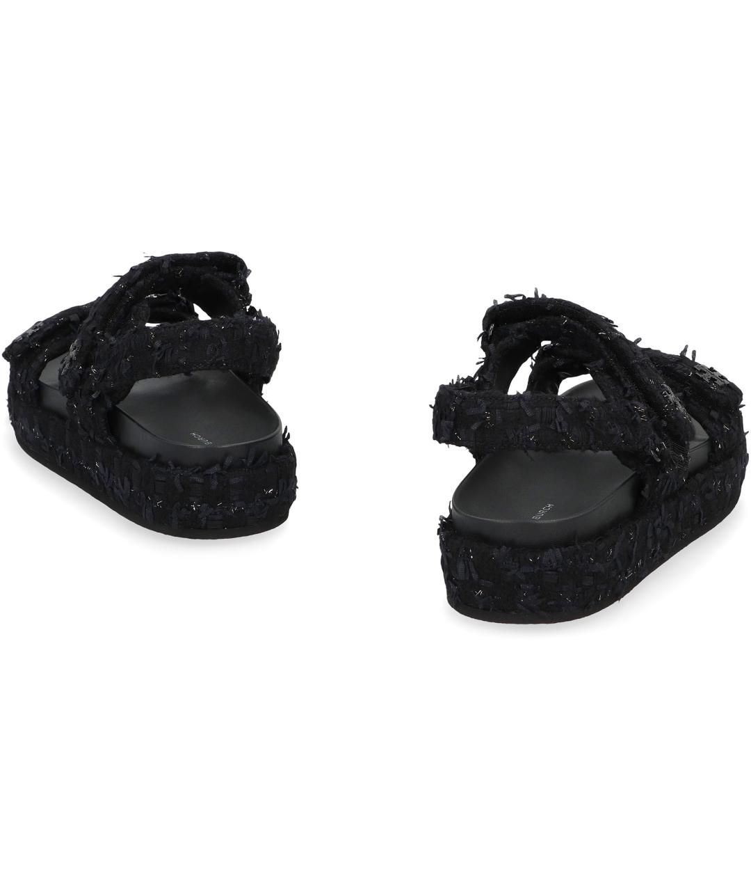 TORY BURCH Черные текстильные сандалии, фото 3