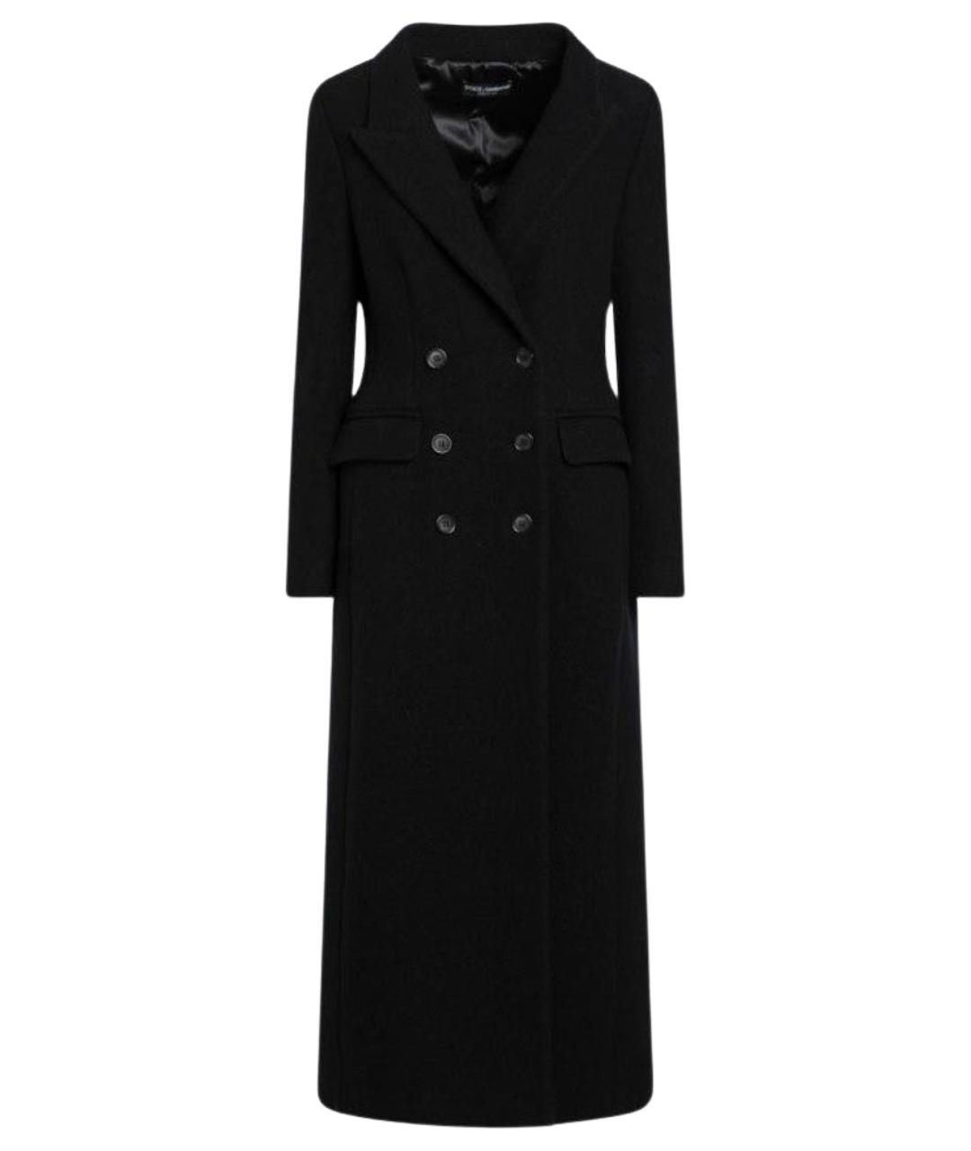 DOLCE&GABBANA Черное шерстяное пальто, фото 1