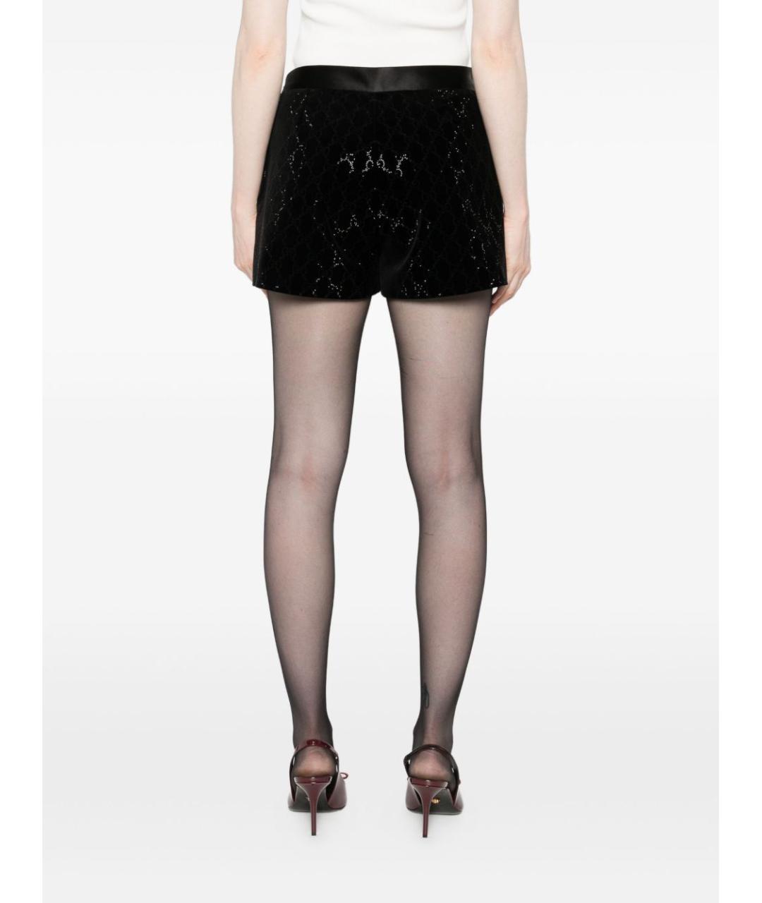 GUCCI Черные хлопковые шорты, фото 2