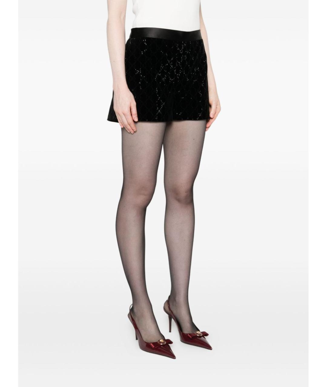 GUCCI Черные хлопковые шорты, фото 5