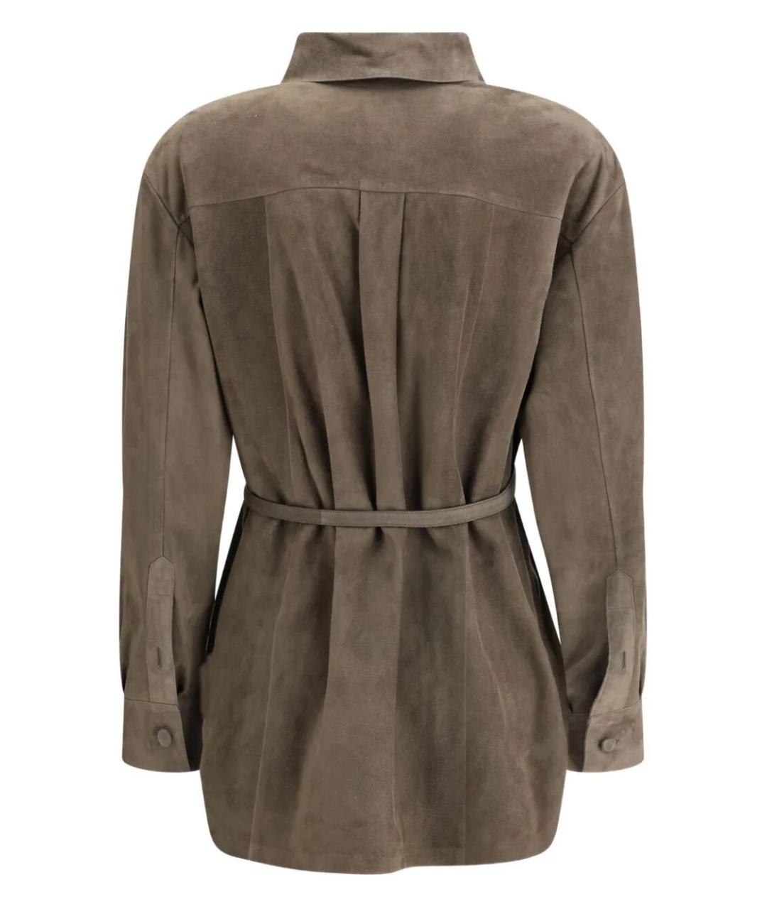 FENDI Зеленая замшевая рубашка, фото 2