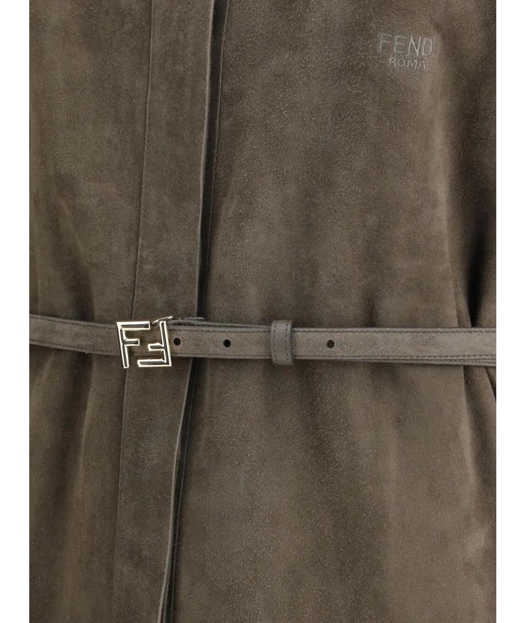 FENDI Зеленая замшевая рубашка, фото 3