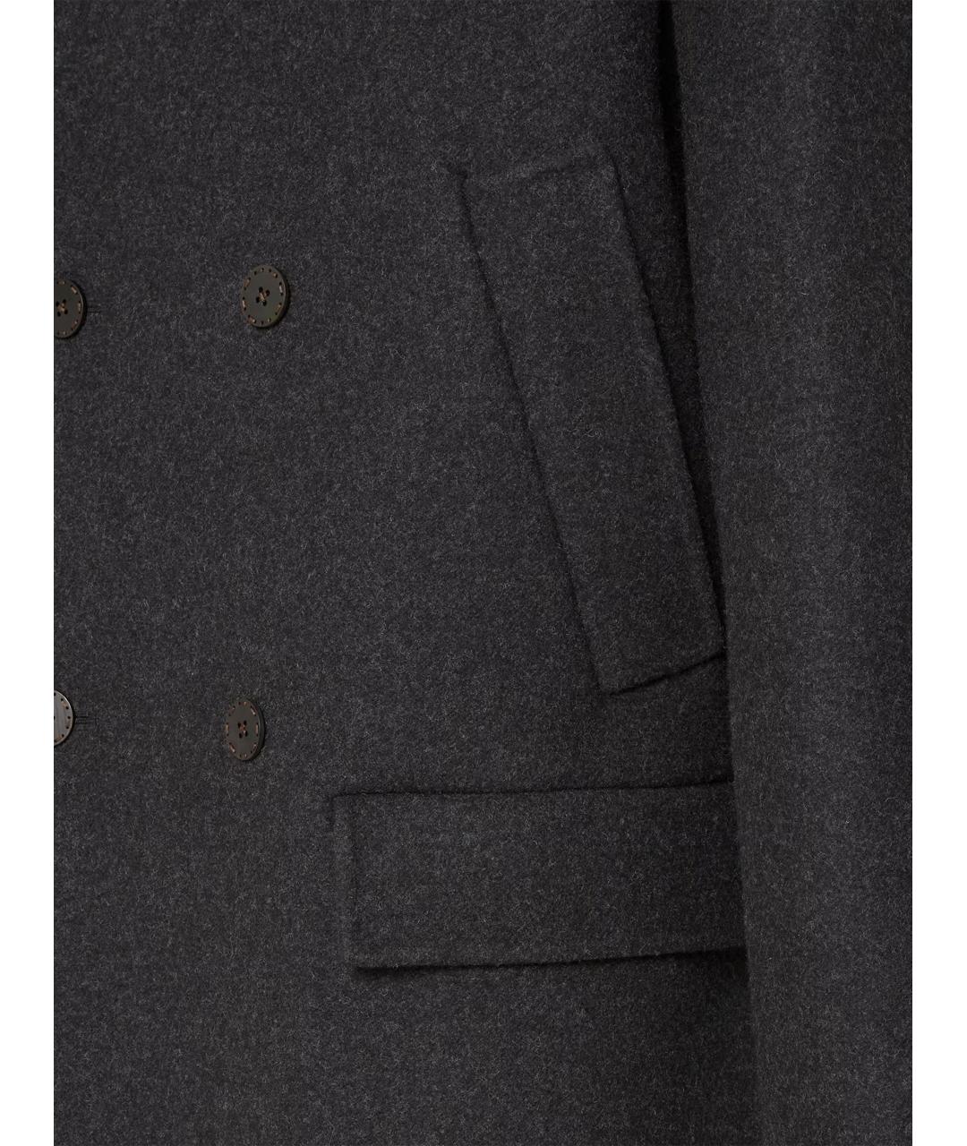 FENDI Черное шерстяное пальто, фото 3