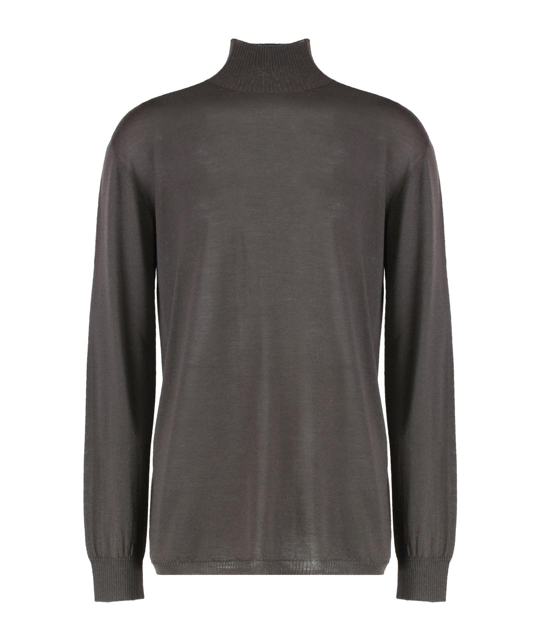 RICK OWENS Серый хлопковый джемпер / свитер, фото 1