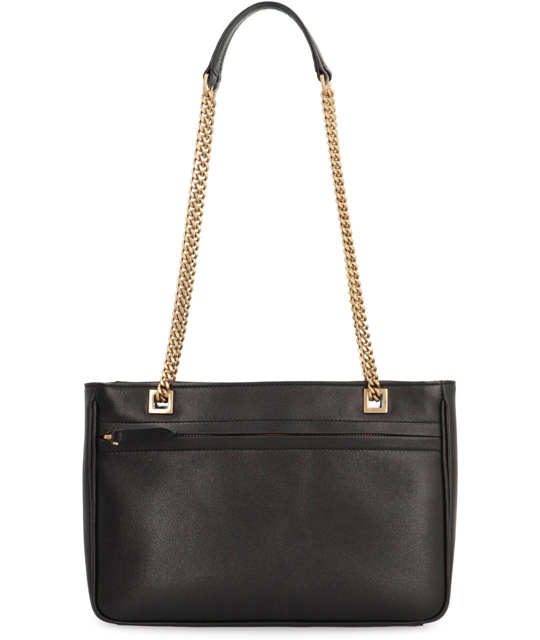 VALENTINO Черная кожаная сумка тоут, фото 4