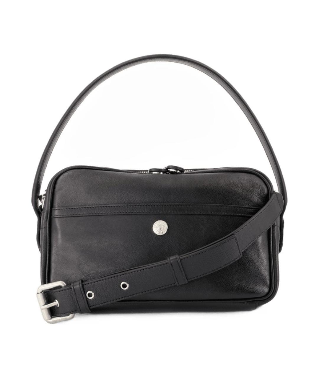 ACNE STUDIOS Черная кожаная сумка на плечо, фото 3