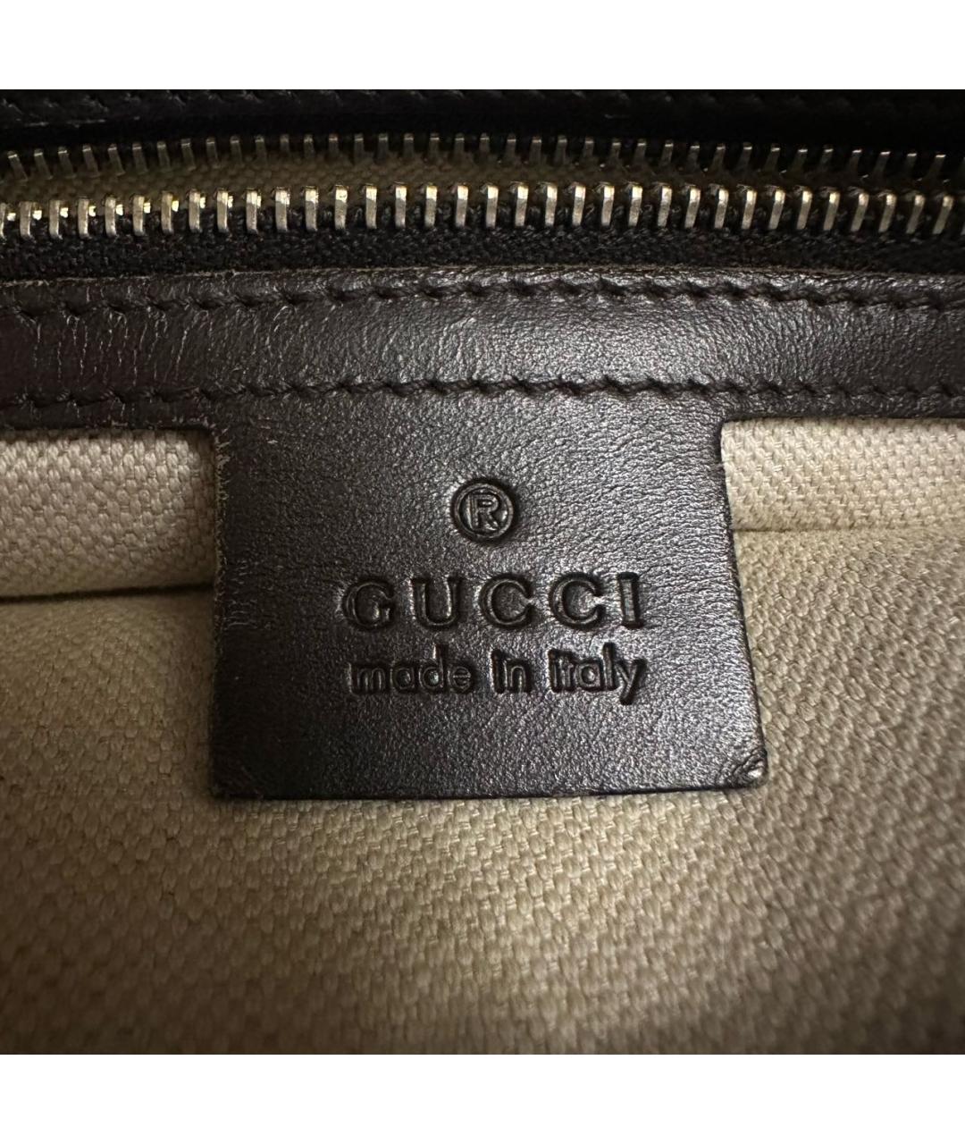 GUCCI Бежевая кожаная сумка с короткими ручками, фото 5