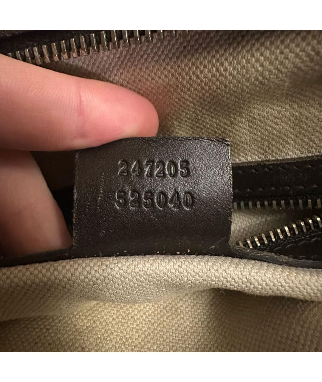 GUCCI Бежевая кожаная сумка с короткими ручками, фото 6