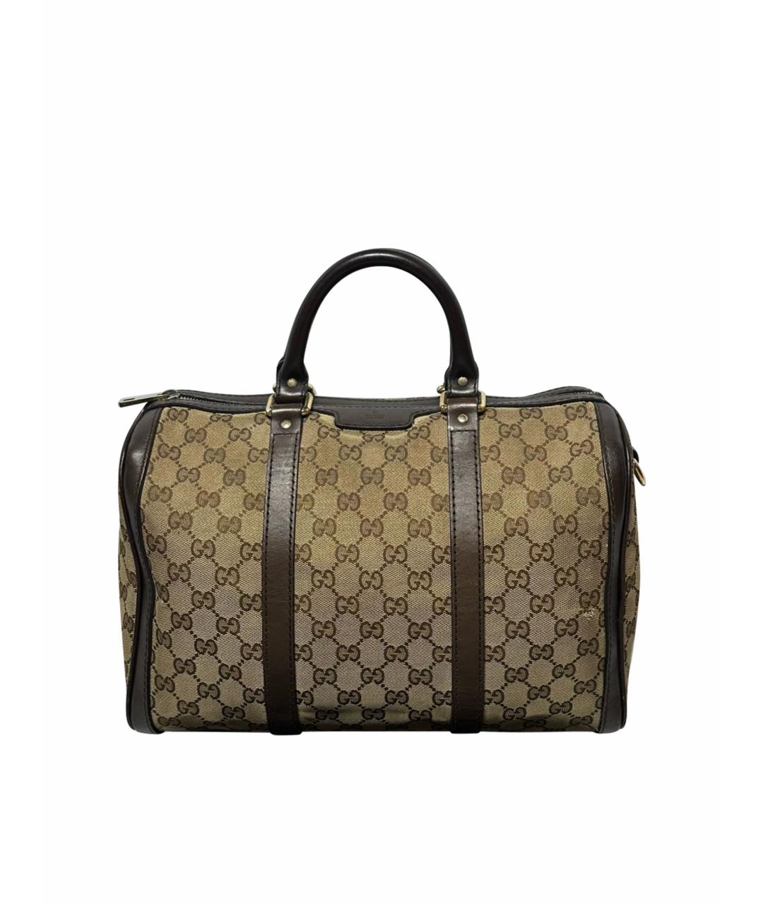 GUCCI Бежевая кожаная сумка с короткими ручками, фото 1