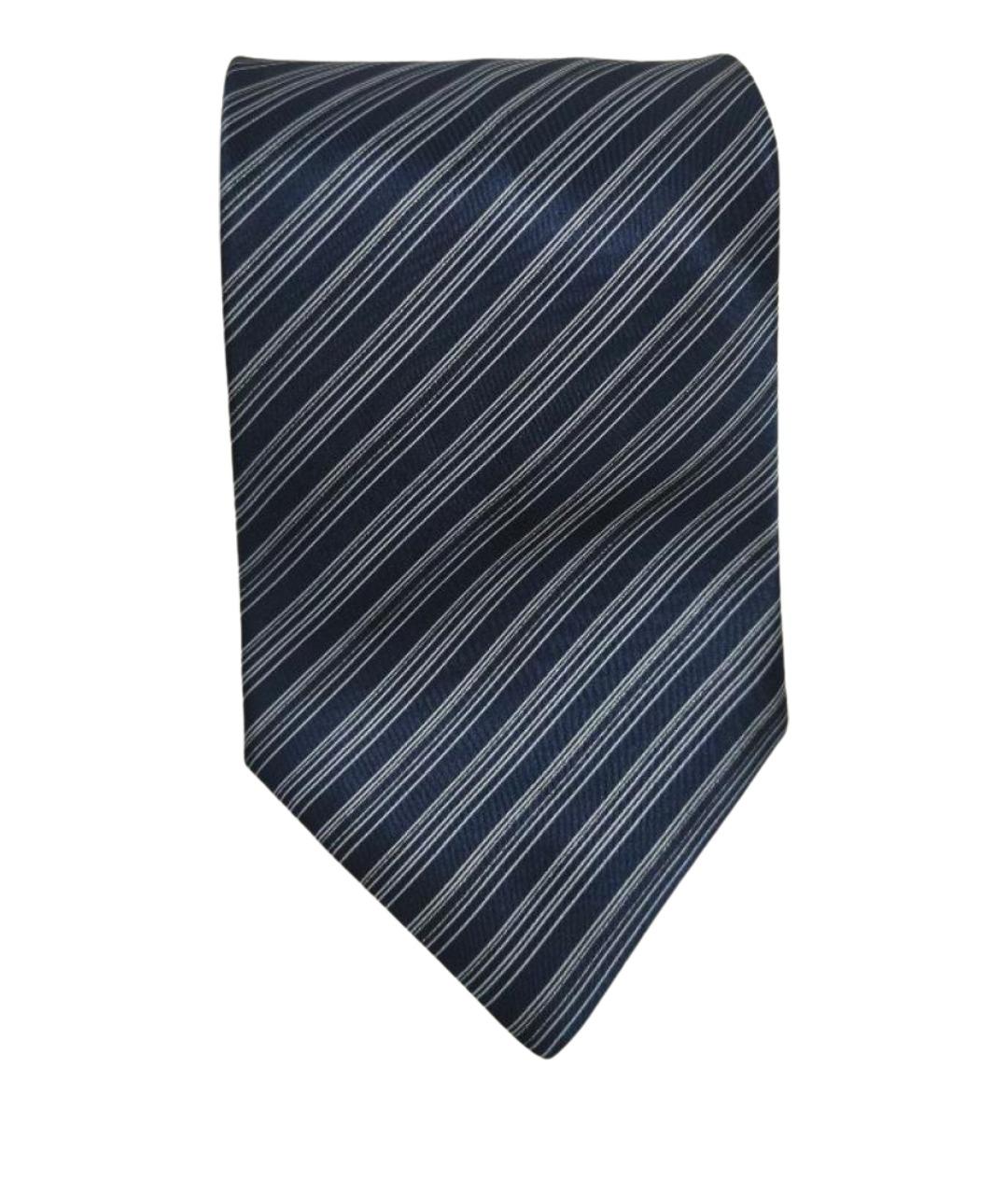 BRIONI Темно-синий шелковый галстук, фото 1
