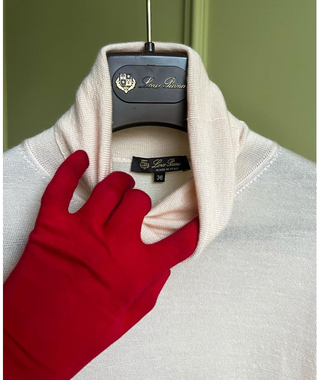 LORO PIANA Розовая шелковая водолазка, фото 2