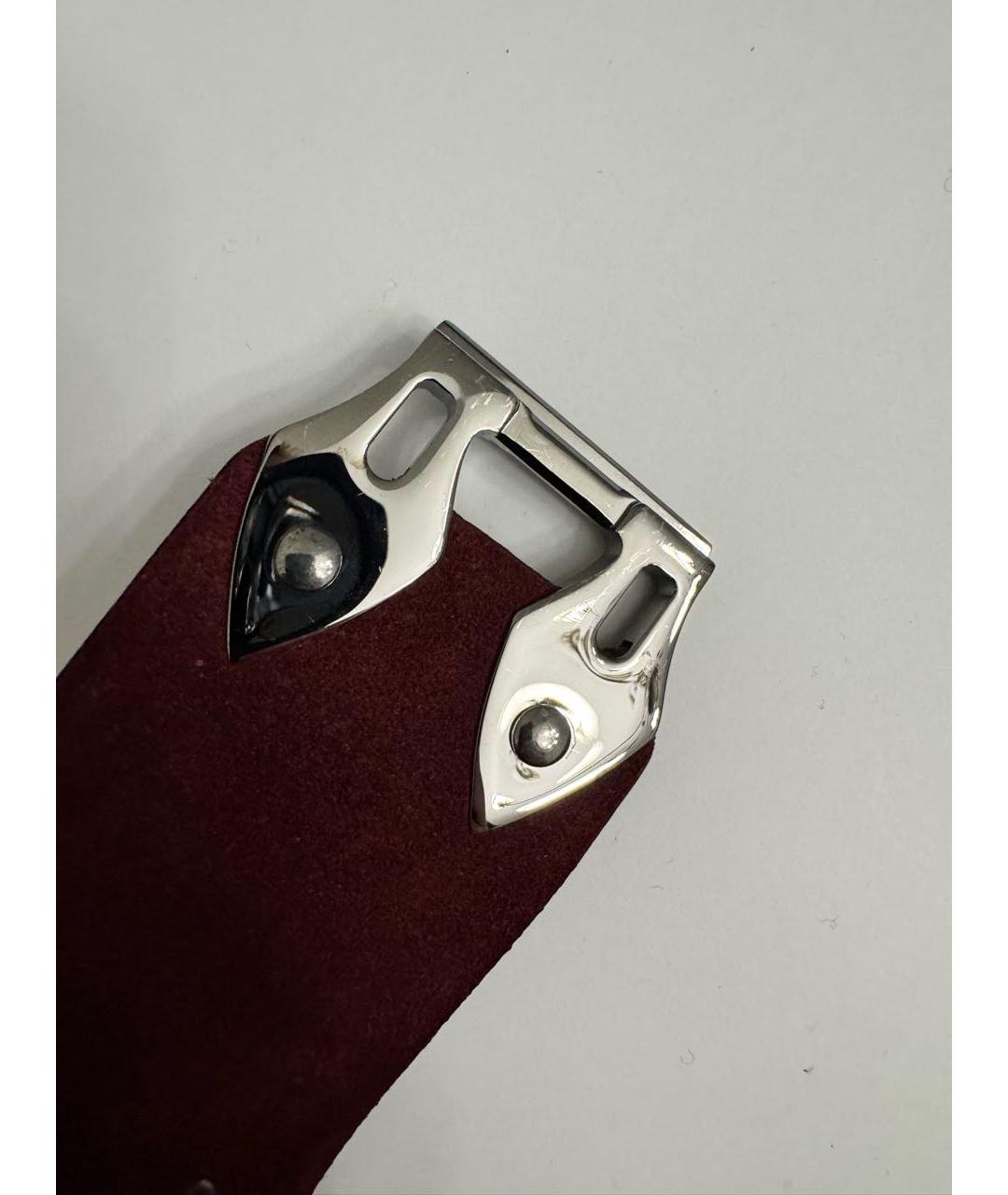 ETRO Бордовый замшевый ремень, фото 8