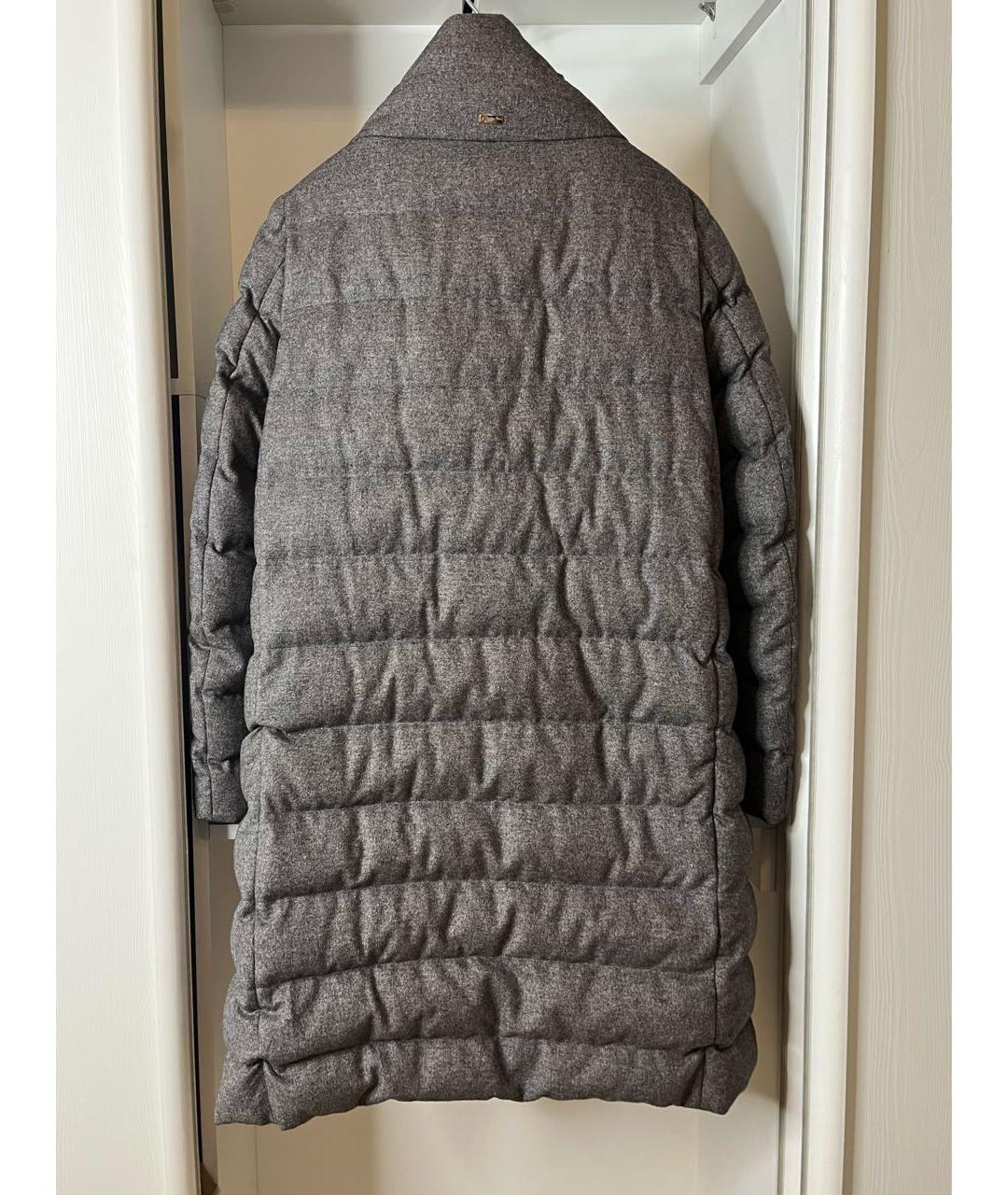 HERNO Серый кашемировый пуховик, фото 2