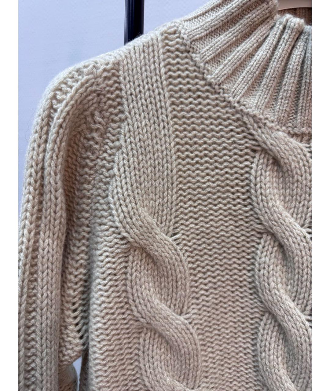 PANICALE Бежевый кашемировый джемпер / свитер, фото 2