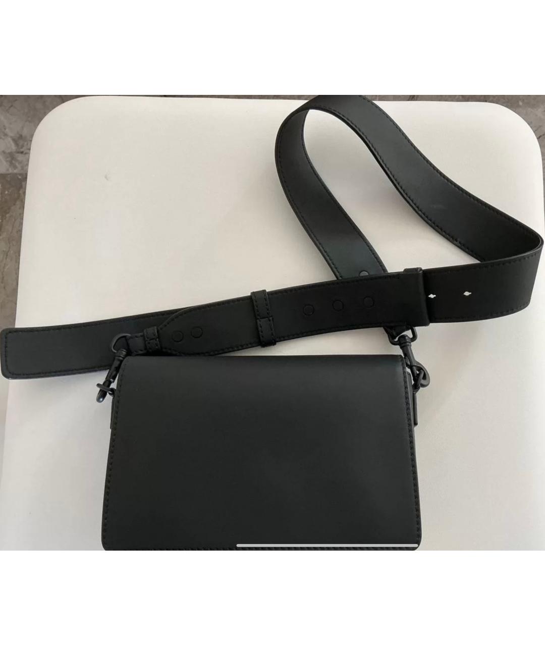 CHRISTIAN DIOR Черная кожаная сумка через плечо, фото 2