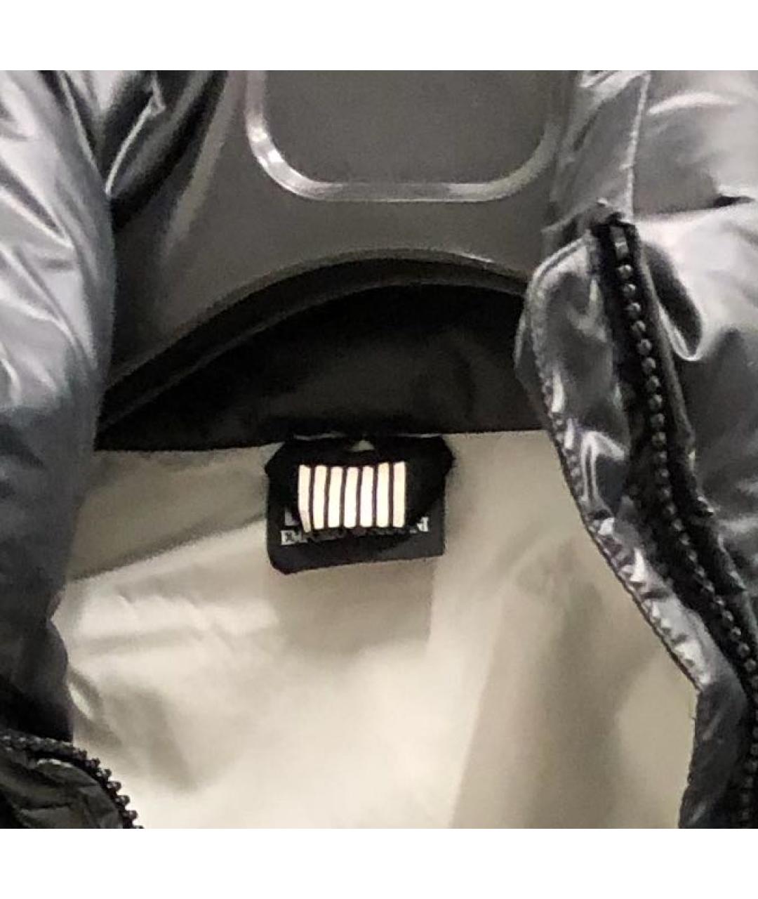 ARMANI JEANS Черный полиамидовый пуховик, фото 3