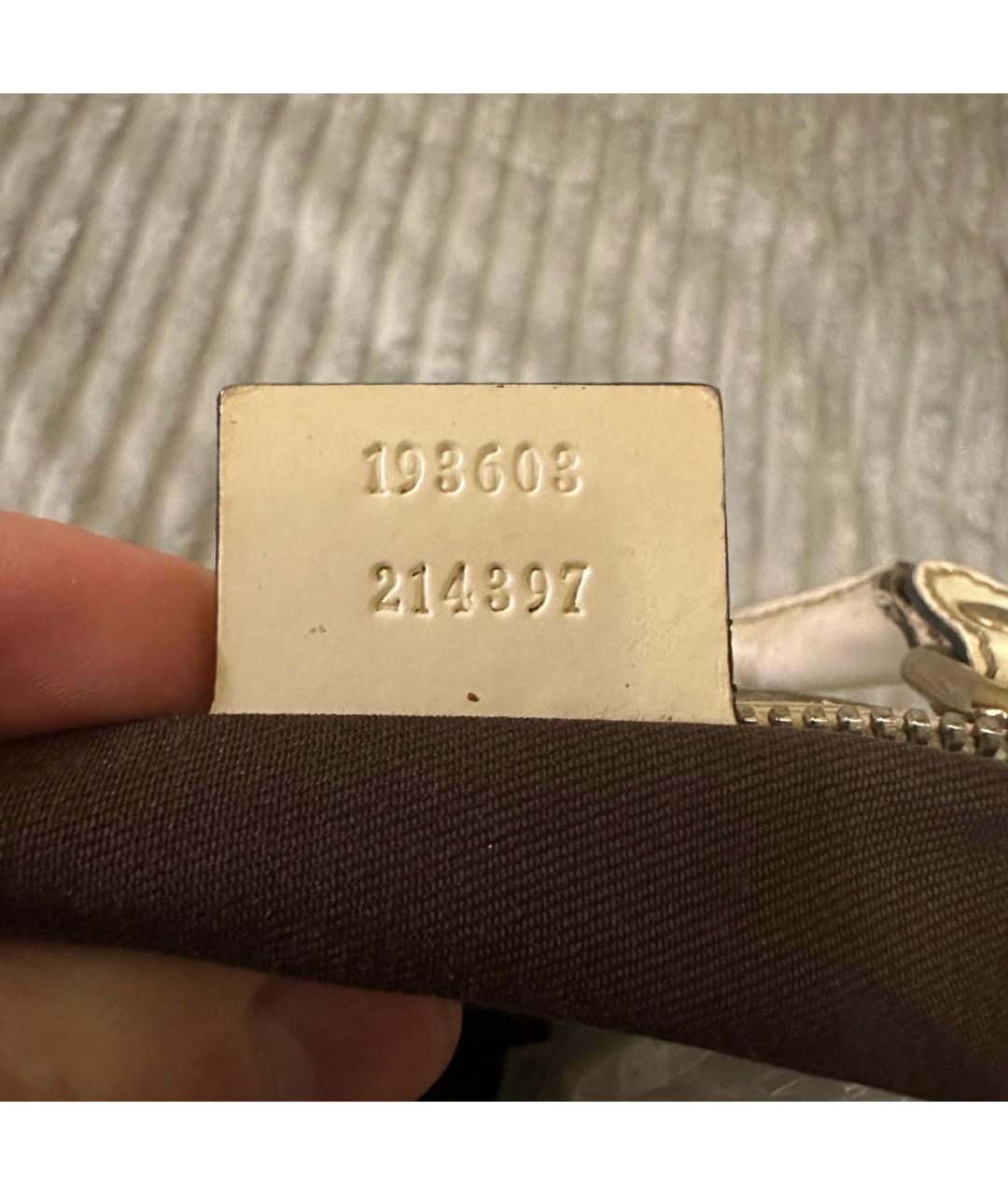 GUCCI Бежевая кожаная сумка с короткими ручками, фото 6