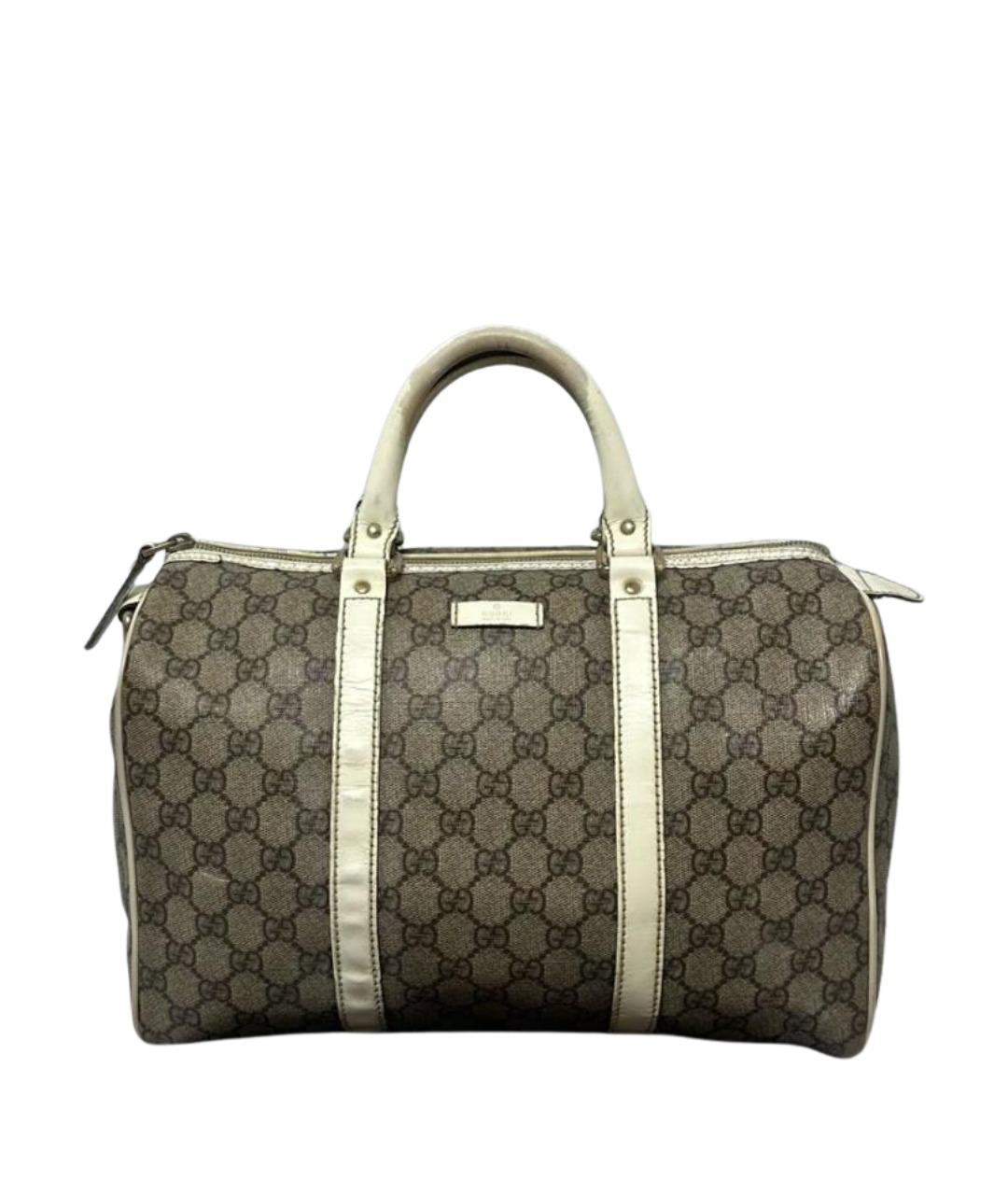 GUCCI Бежевая кожаная сумка с короткими ручками, фото 1