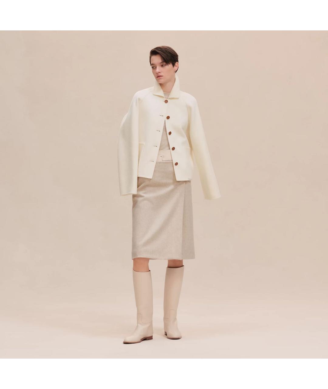 HERMES Бежевый кашемировый жакет/пиджак, фото 2