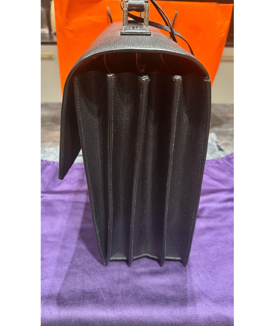 DUPONT Черный кожаный портфель, фото 6