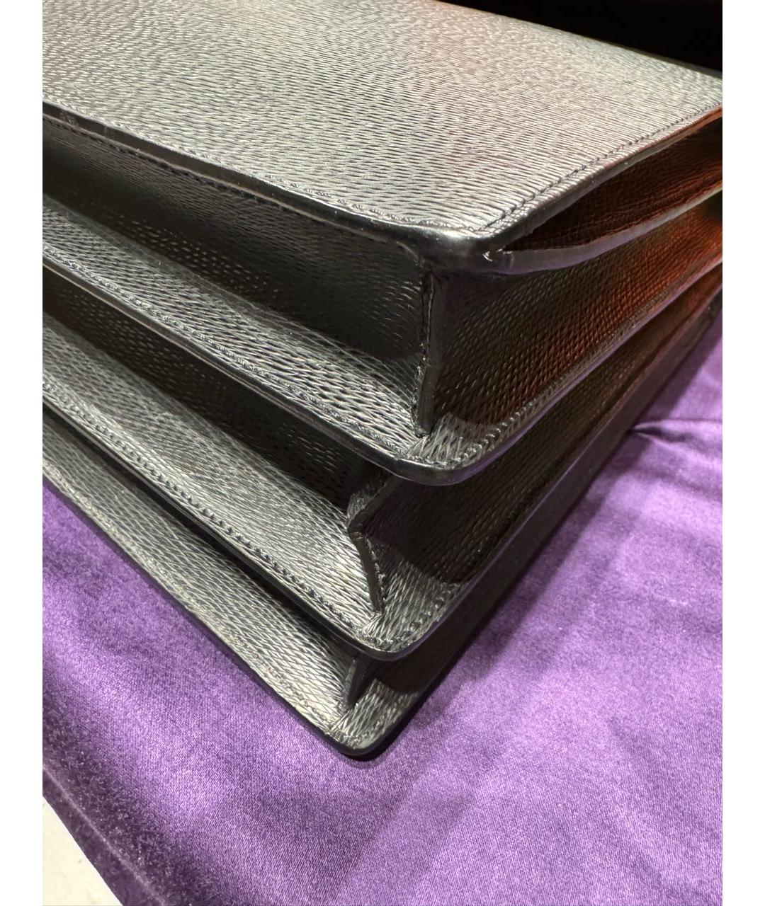 DUPONT Черный кожаный портфель, фото 5